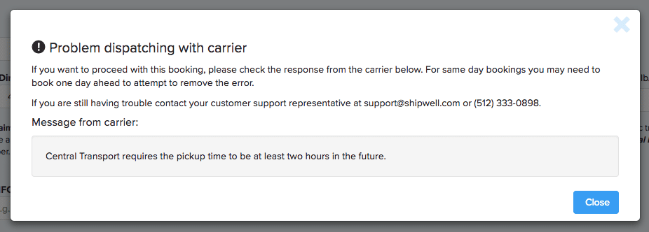 Dealing with Dispatch Errors