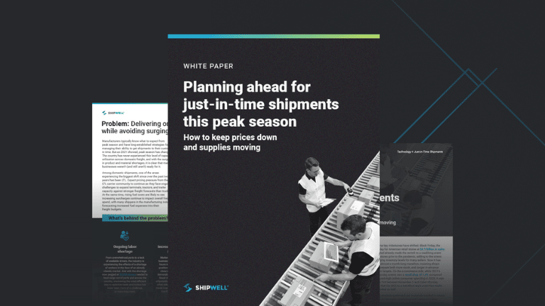 Planning ahead for just-in-time shipments this peak season