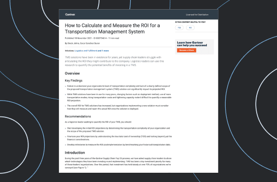 The ROI of a TMS: What to look for and how to calculate yours