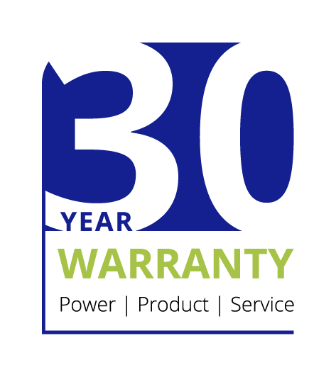 30-year warranty label
