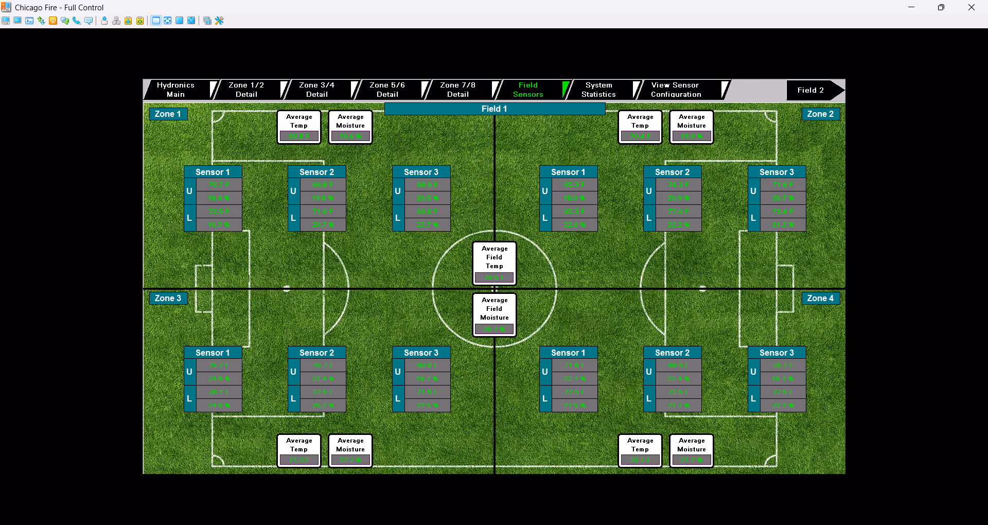 Mockup of the SubAir Sport Chicago Fire Field Sensors in 2025.