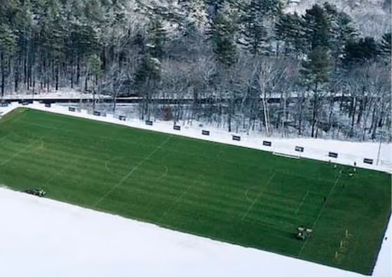 SubAir Systems graphic illustrating how subsurface aeration and moisture-control technology delivers healthier, more resilient natural turf for golf courses and professional sports fields, powered by TurfWatch™ real-time monitoring.