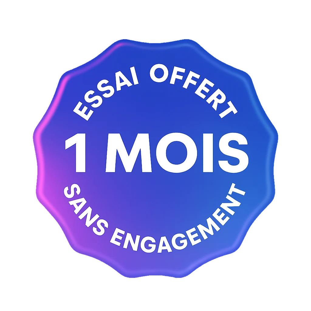 1 mois d'essai offert et sans engagement
