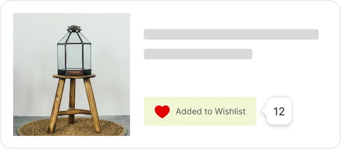 product added wishlist with count