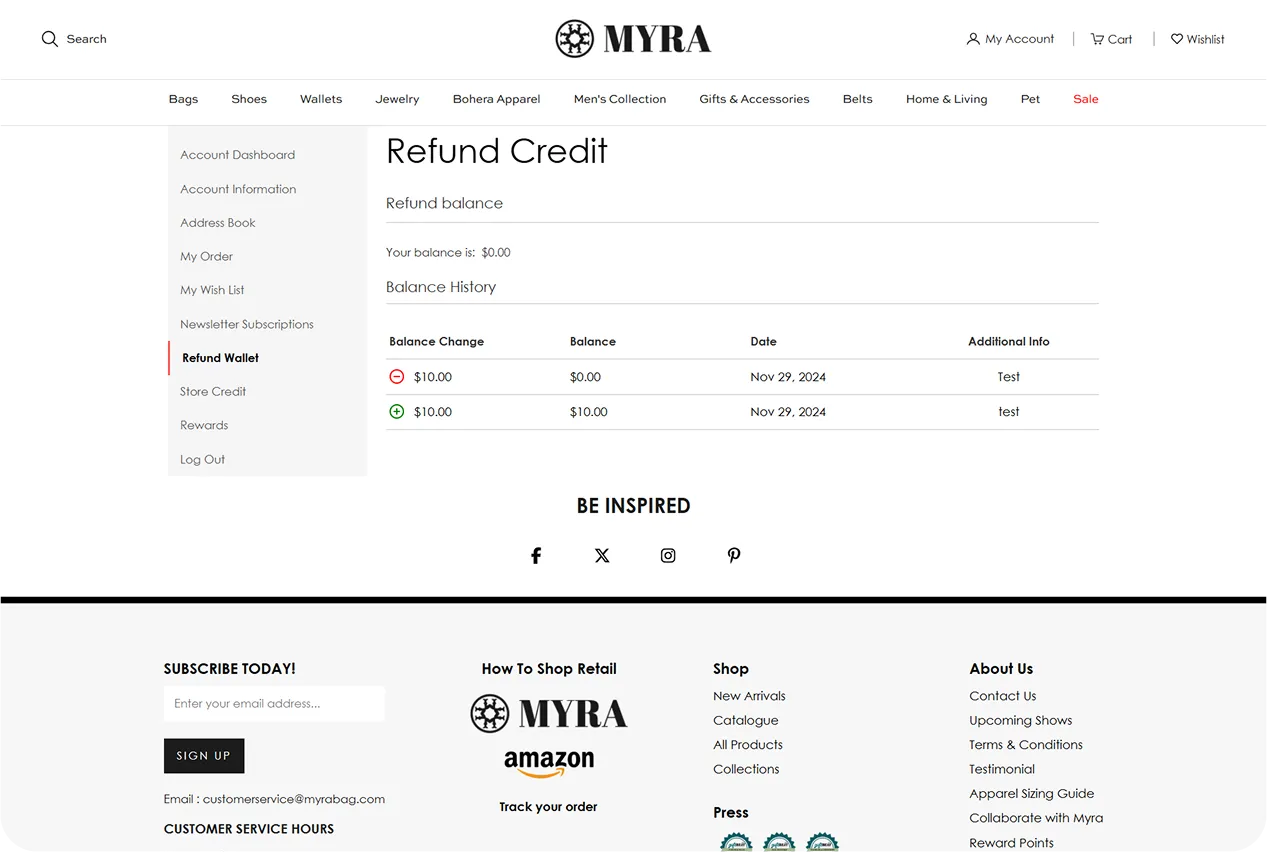 myrabag website image