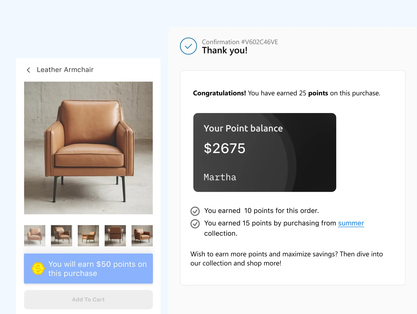 loyalty thankyou product text