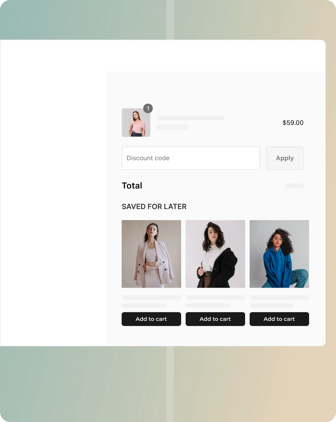 wishlist save for later checkout