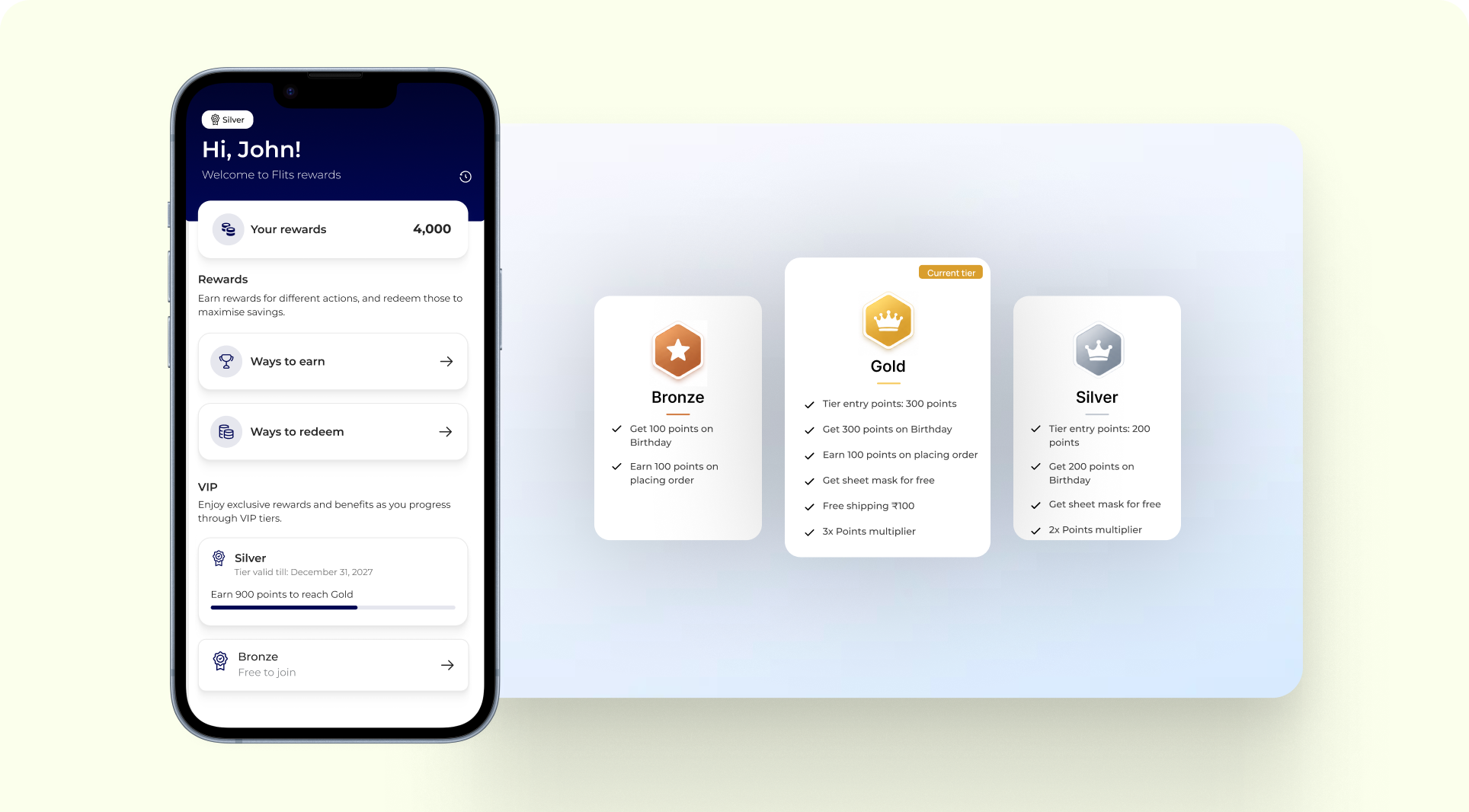 Vip Tiers in widget and reward page