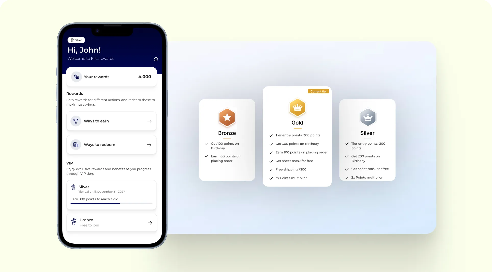 Vip Tiers in widget and reward page