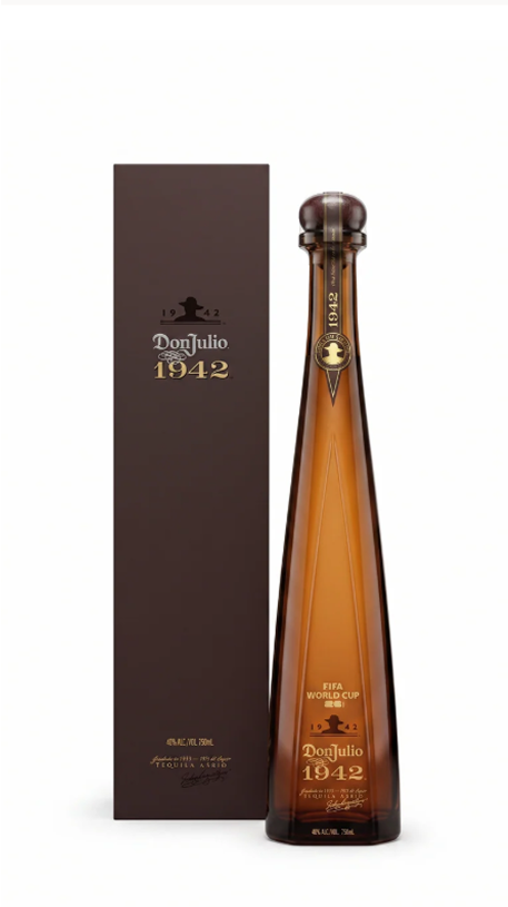 Tall brown bottle of Don Julio