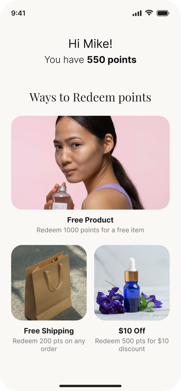 Give ten dollars get ten dollars referral screen