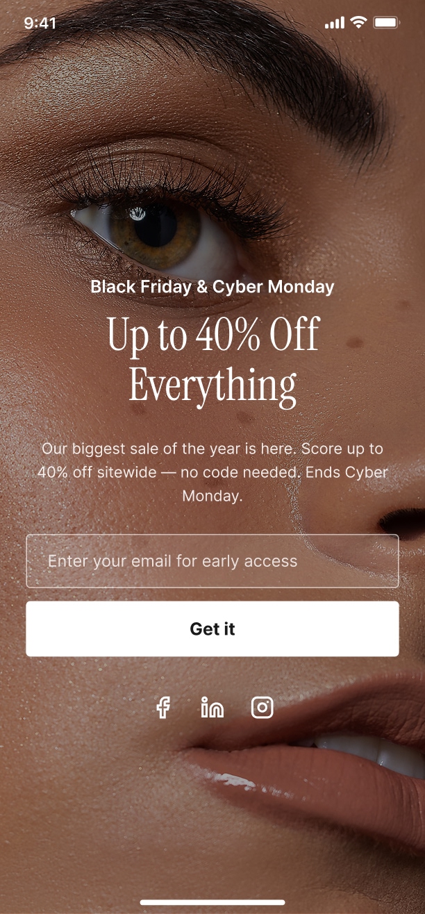 Referral screen offering a discount for inviting a friend