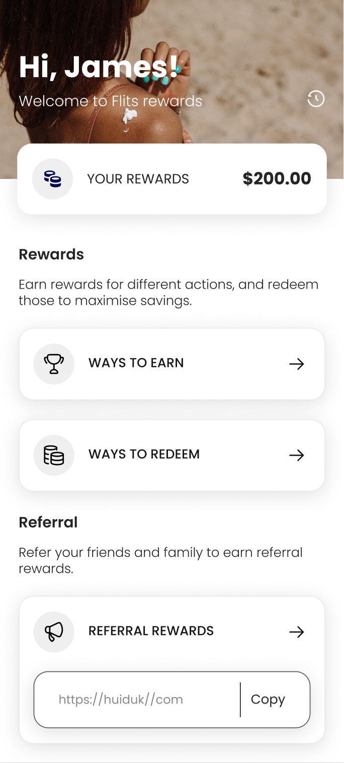 Give ten dollars get ten dollars referral screen