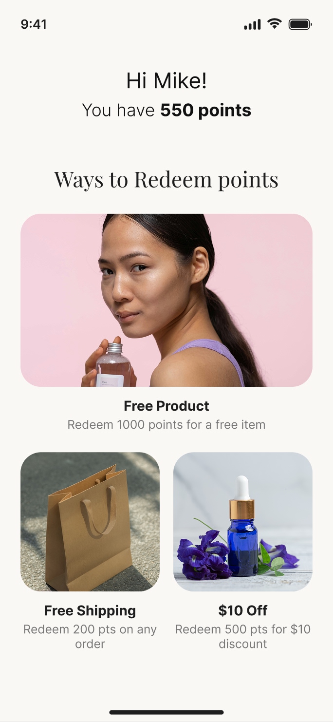 Give ten dollars get ten dollars referral screen