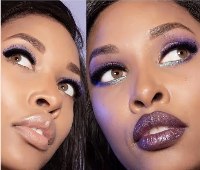 Long and dramatic lash extensions