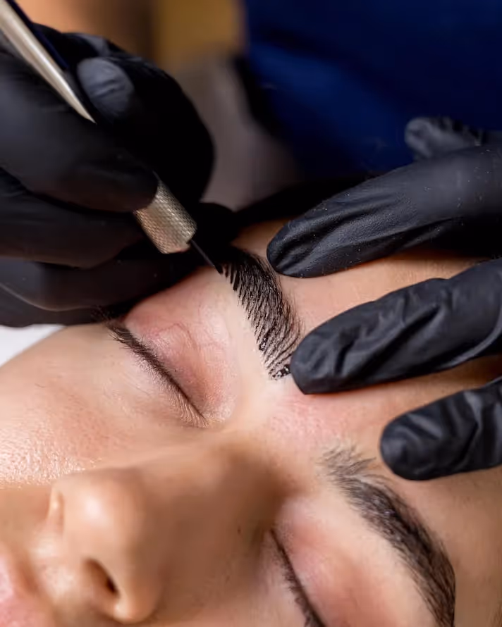 Microblading treatment process