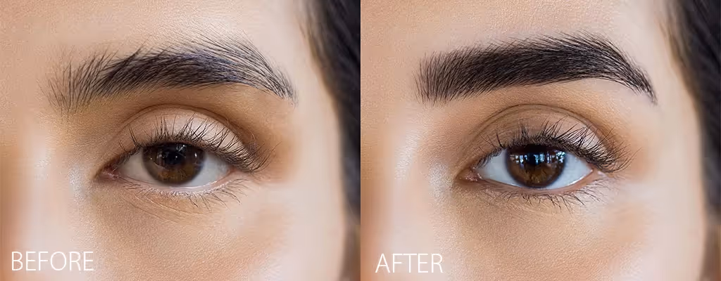Our Signature Brow treatment, also known as microblading, creates fine, hair-like strokes to give your brows an incredibly natural and realistic look. Using advanced techniques and the finest tools, this treatment enhances your brows with a beautifully defined, natural appearance. This treatment includes two appointments, with a follow-up session 4-12 weeks after the initial visit to assess healing and refine the results as needed.