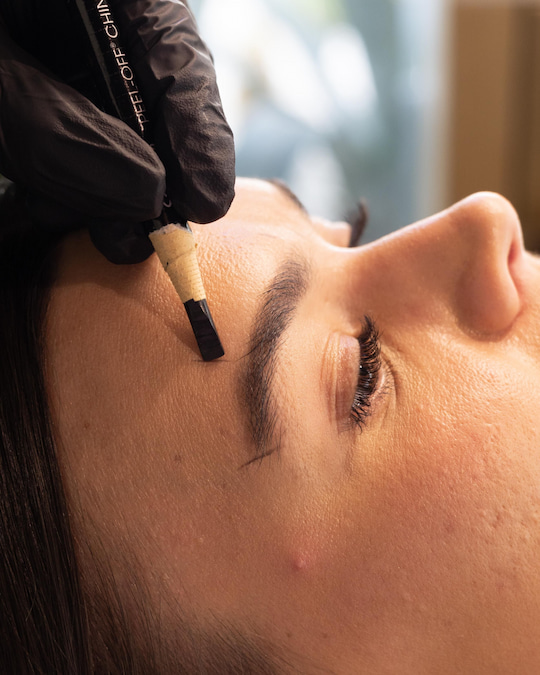 Brow mapping before tinting