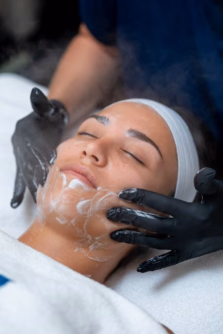 Cleansing skin before treatment