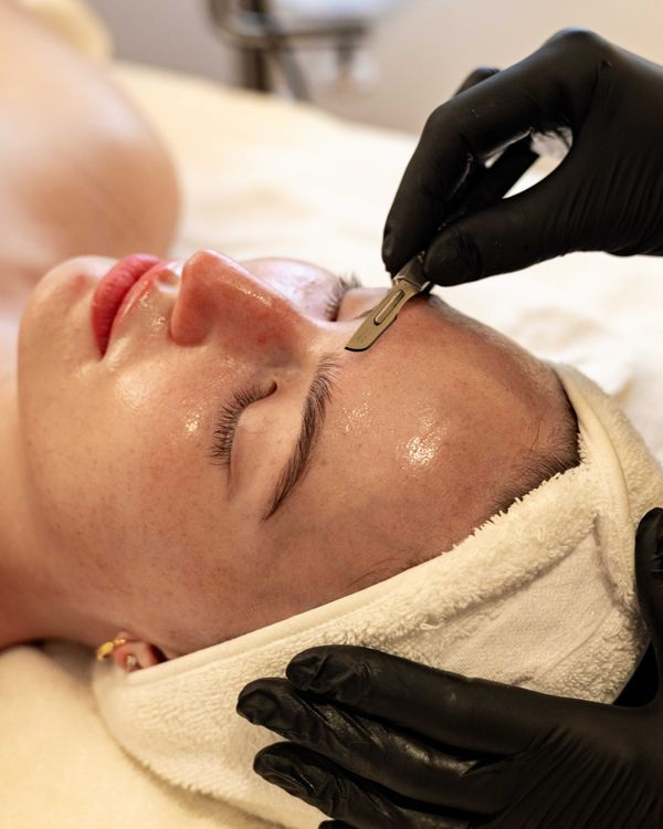 Million Dollar Facial step 2: Dermaplaning