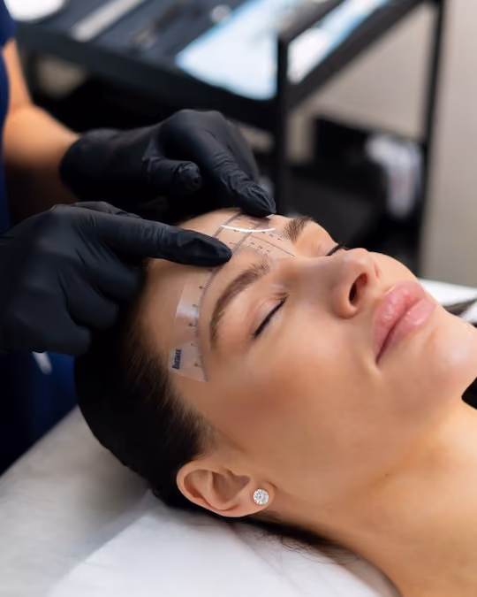 Brow mapping before nanoblading