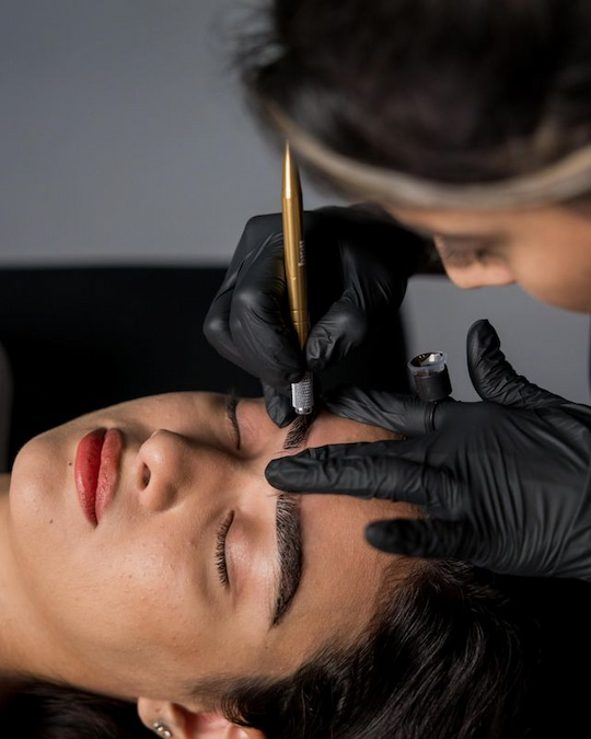 Choosing brows emi-permanent makeup treatment