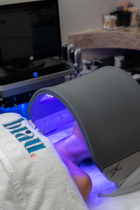 Laser and LED light skin rejuvenation