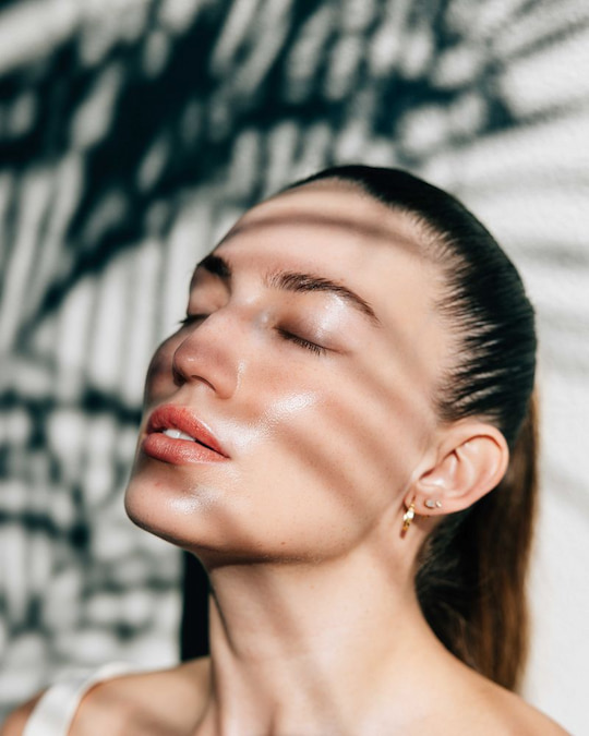 Close-up of hydrated skin showing pore clarity and natural glow