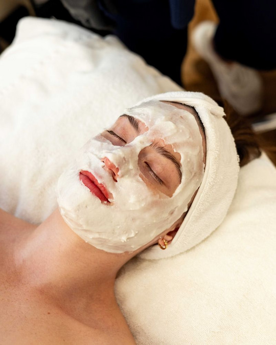 Soothing mask applied after exfoliation to calm the skin