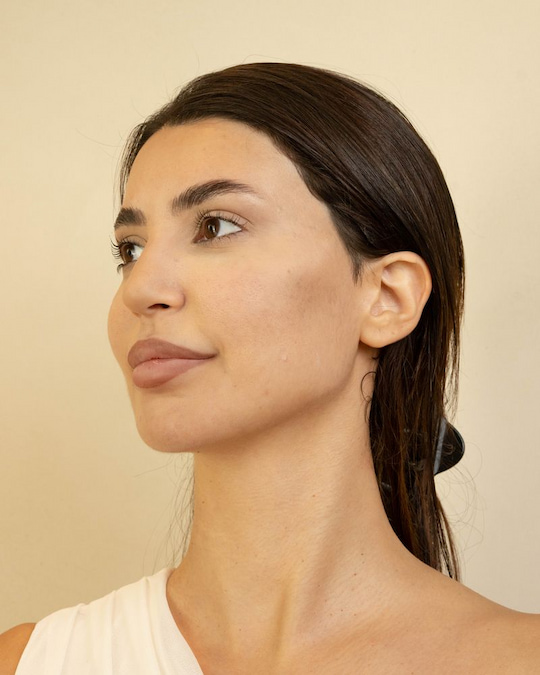Close-up of healthy, smooth brows with even texture