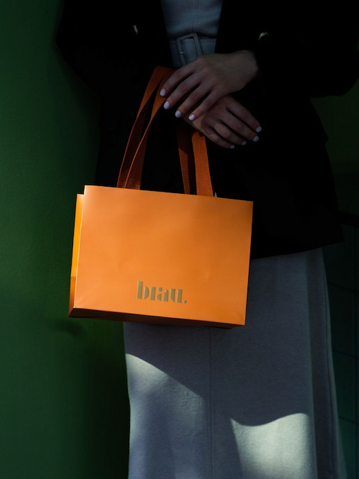 Brau bag held outside the DIFC studio