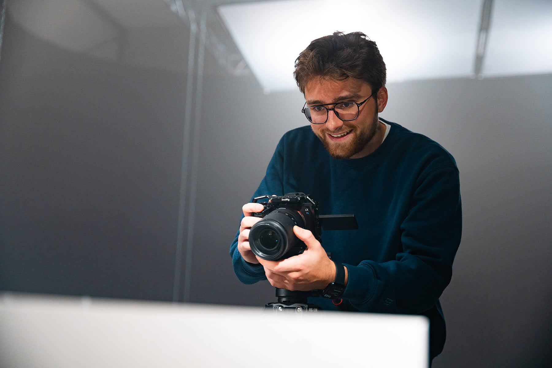 Fotograaf in de studio