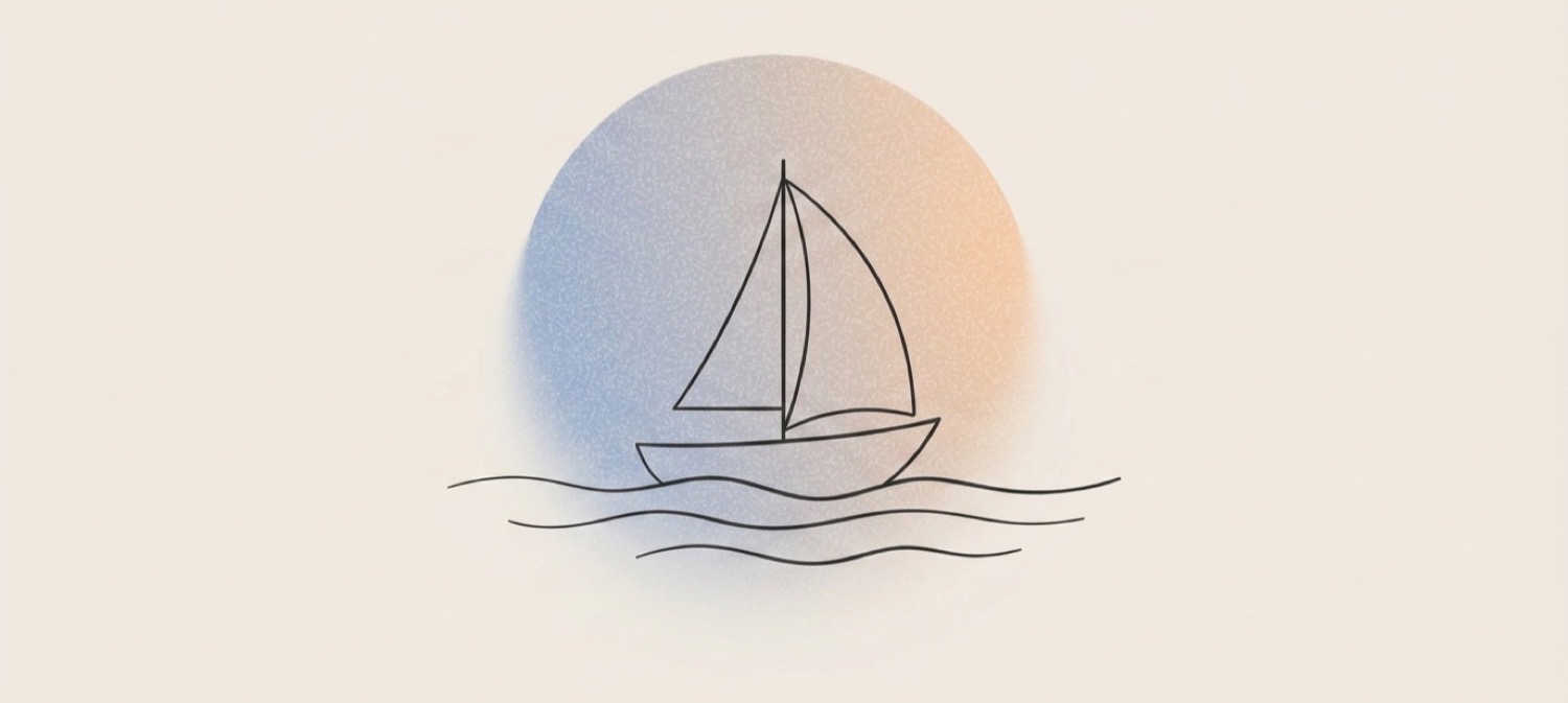 A sailboat resting on a calm lake, an image of peace on anxious days