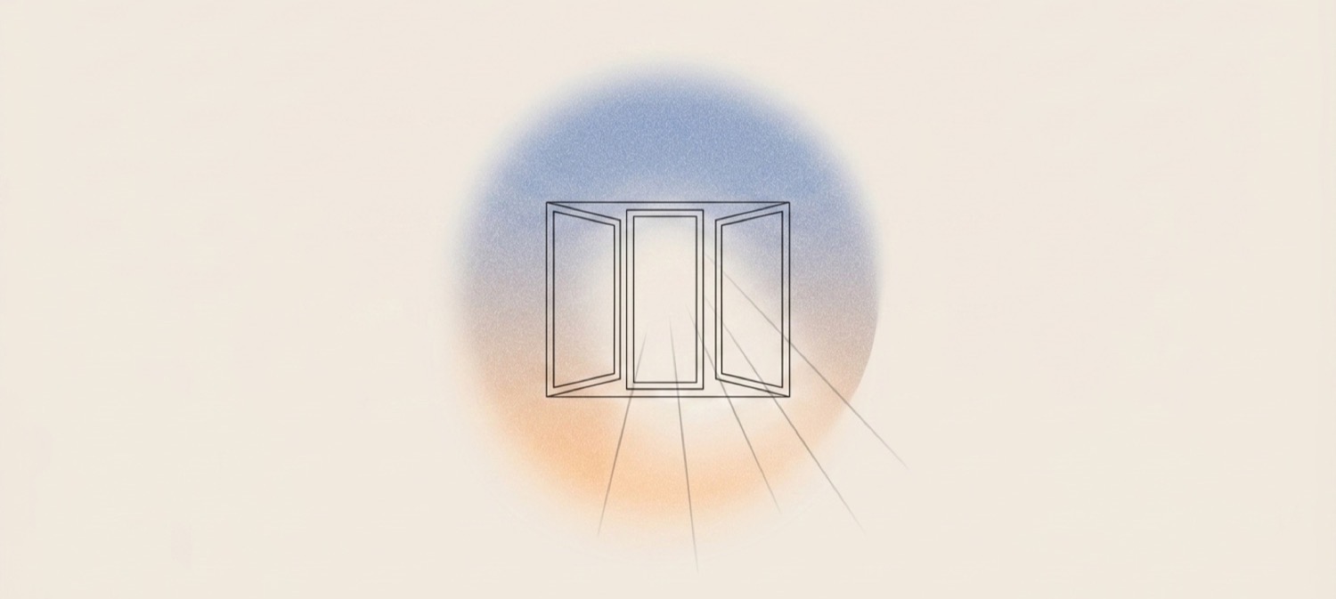 Sunlight streaming through a window