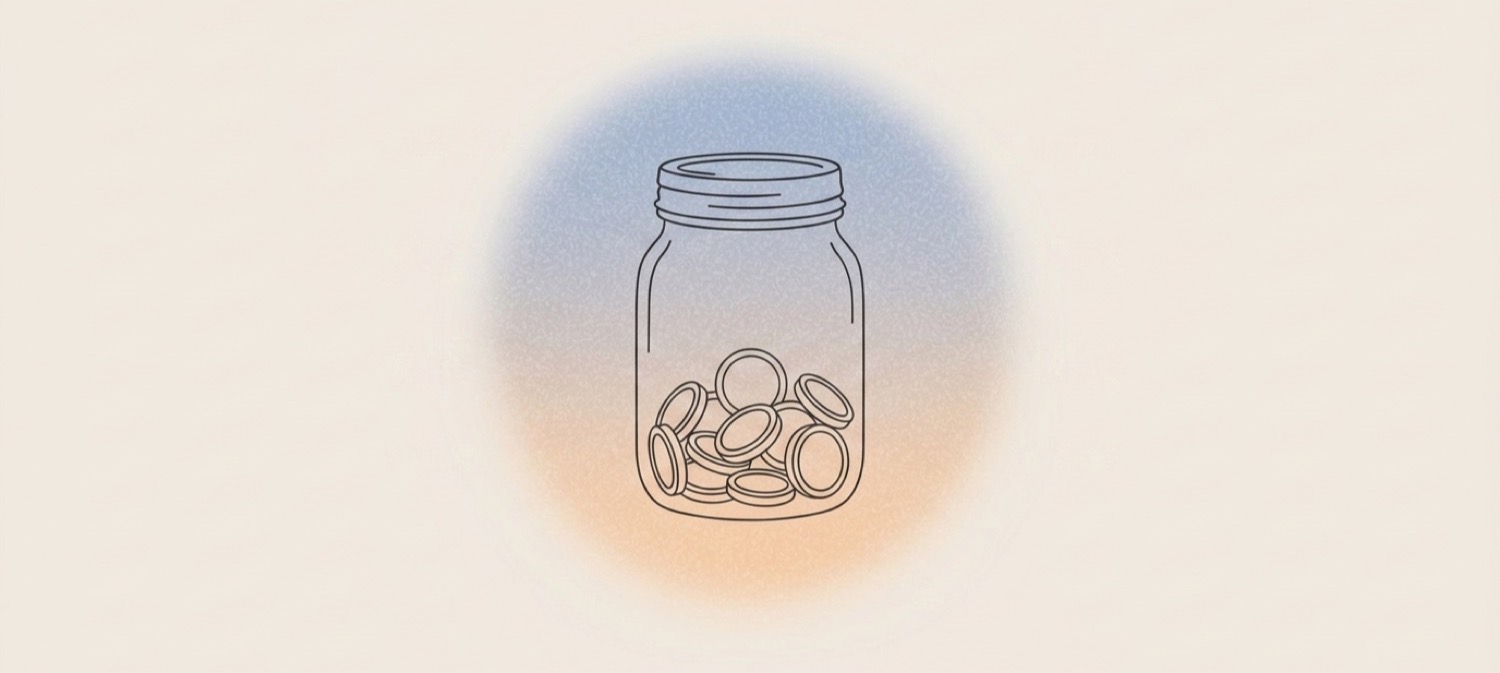 Illustration of a coin jar