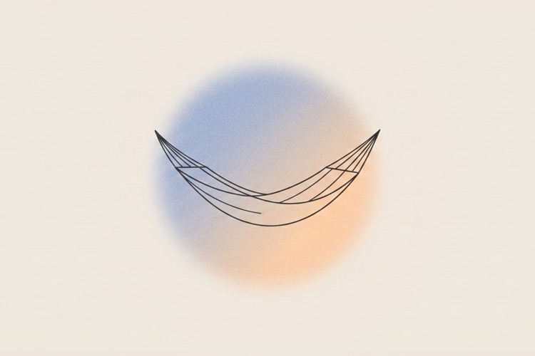 Illustration of a hammock hanging in a quiet spot