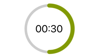 gif presenting stopwatch made with ReanimatedArc library