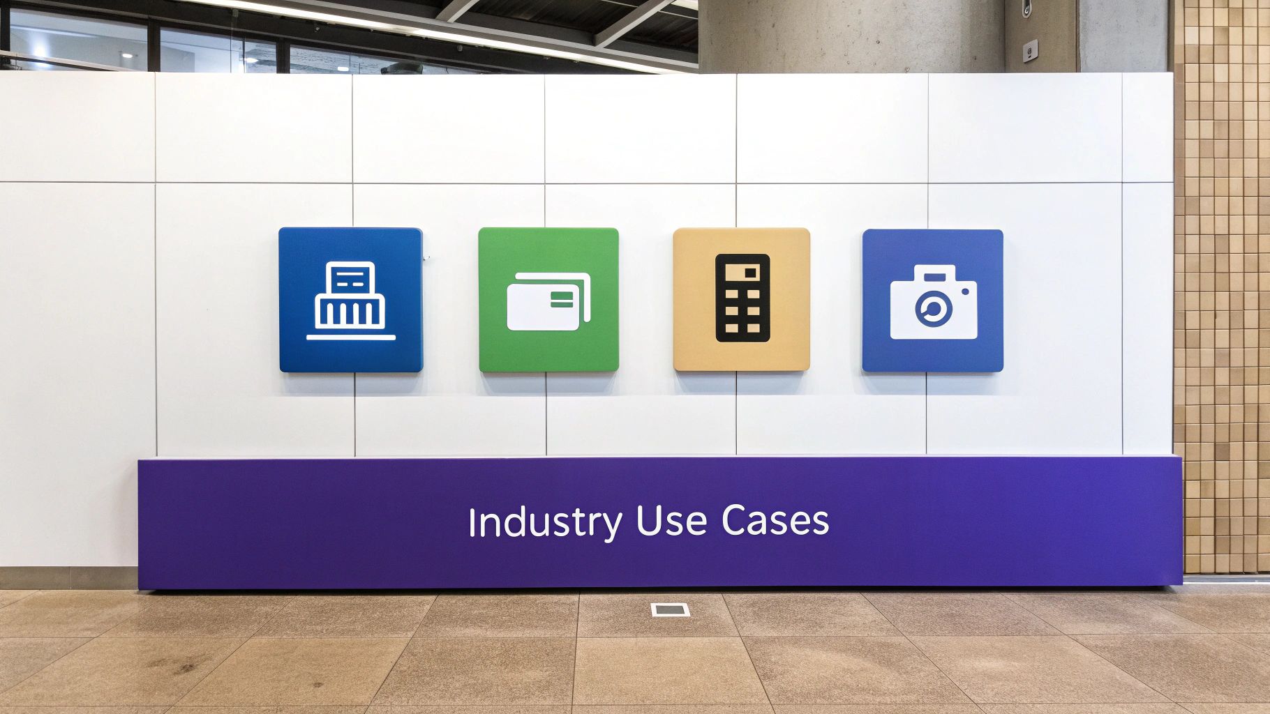 A person using a laptop to manage automated processes in different industries