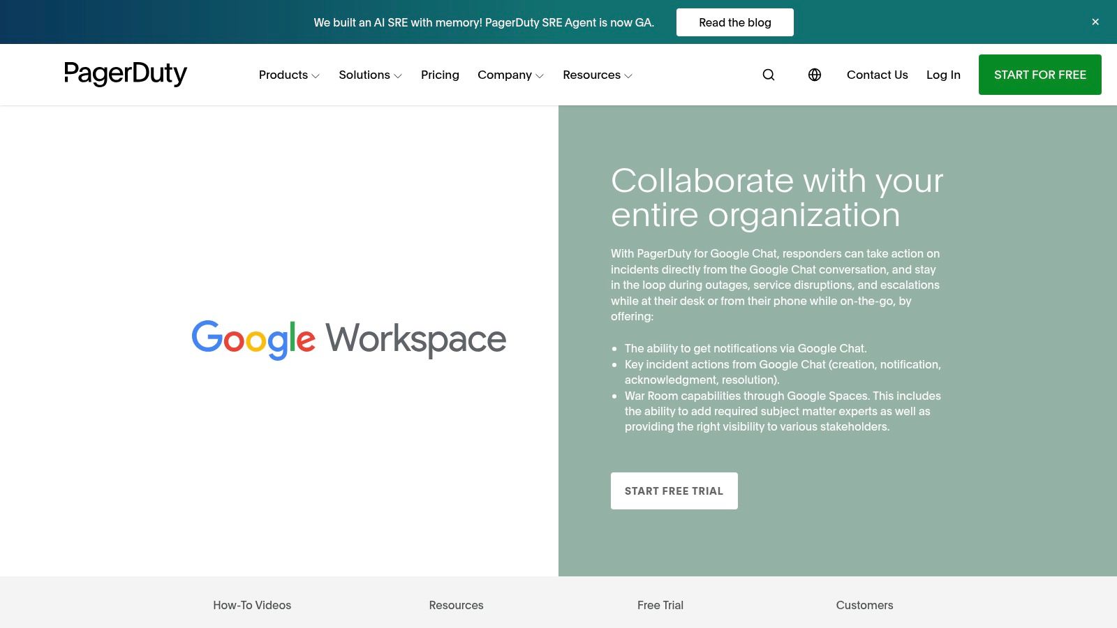 PagerDuty for Google Chat