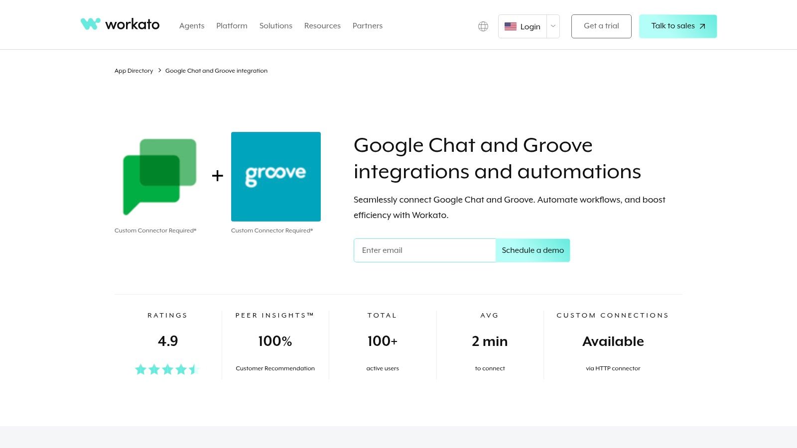 Workato – Google Chat Automations (Enterprise iPaaS)