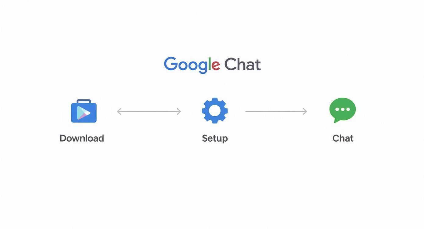 Infographic about google chat apps for android