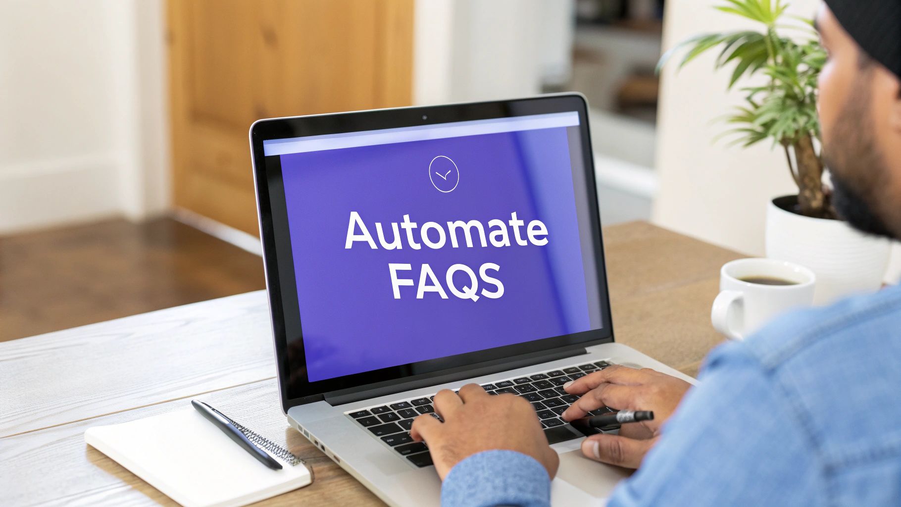 A customer service agent pointing at a screen showing AI analytics, collaborating with a colleague.