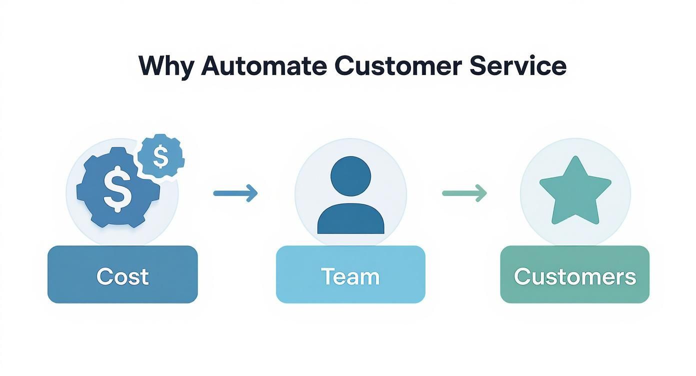 Infographic about how to automate customer service