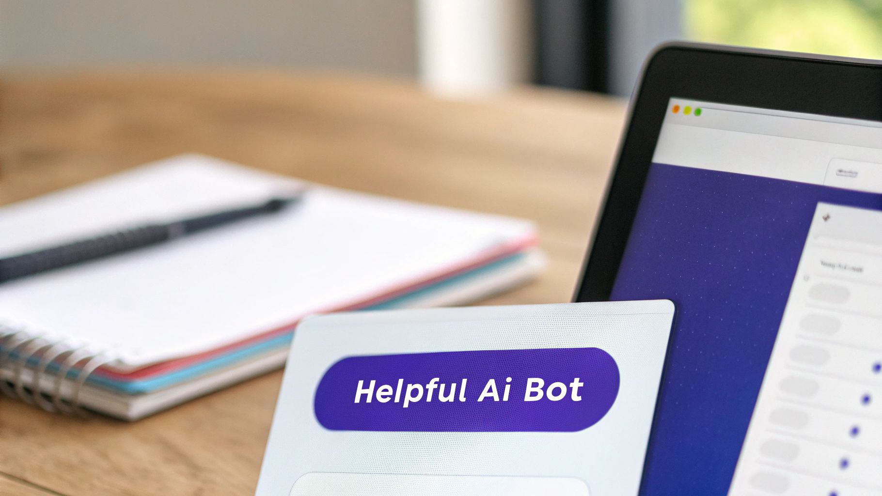 Person interacting with a chatbot interface on a laptop