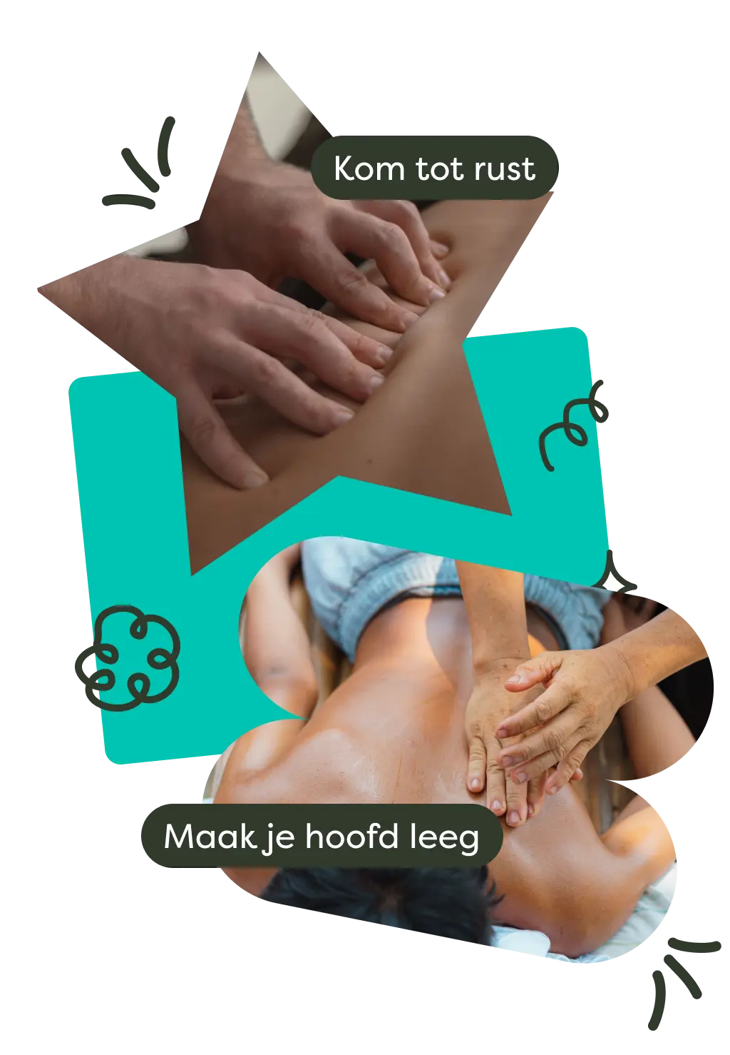 Kind en tiener ontspannen tijdens een massage