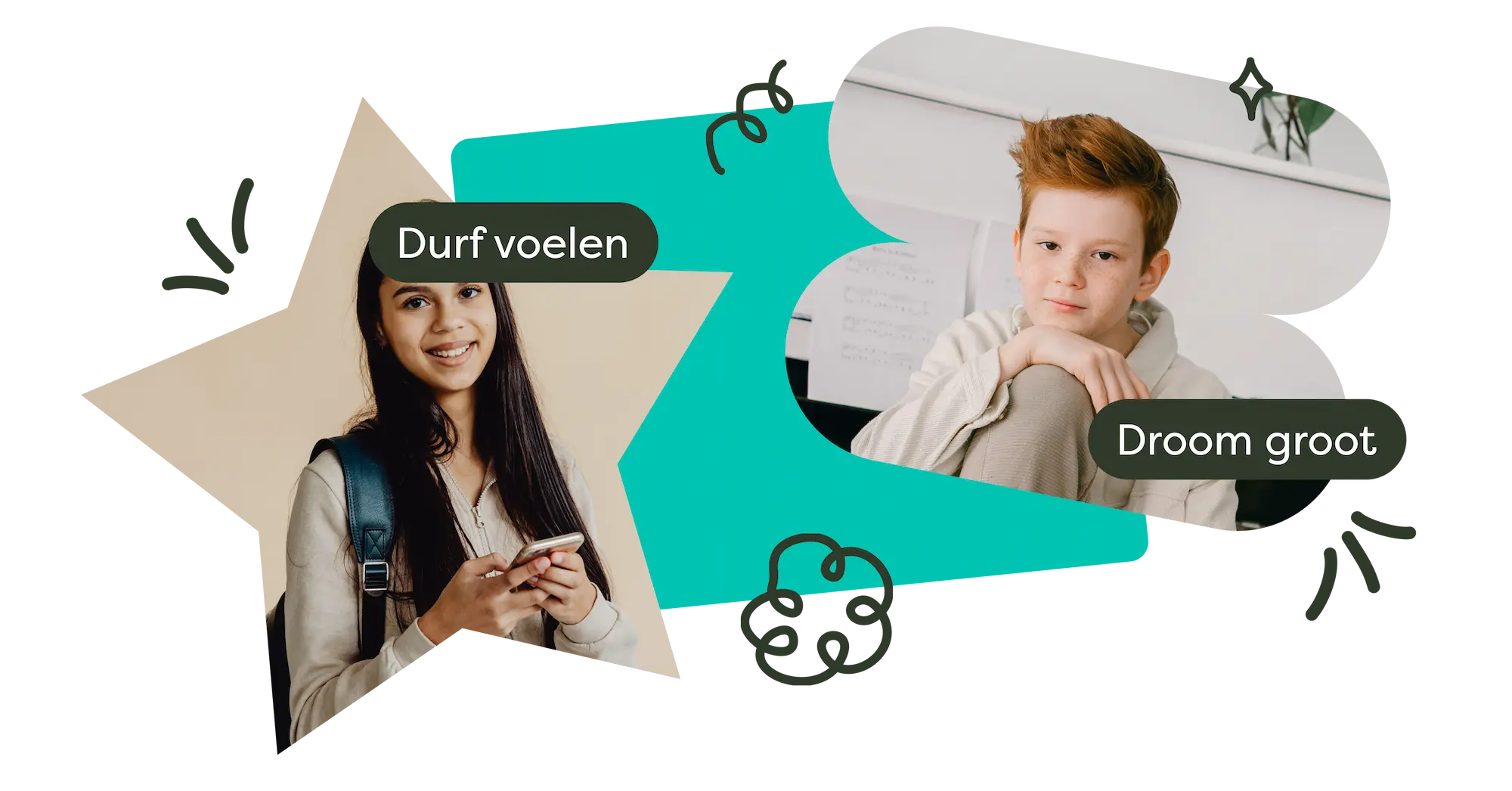 Tiener en kind, meisje en jongen krijgen individuele begeleiding en coaching