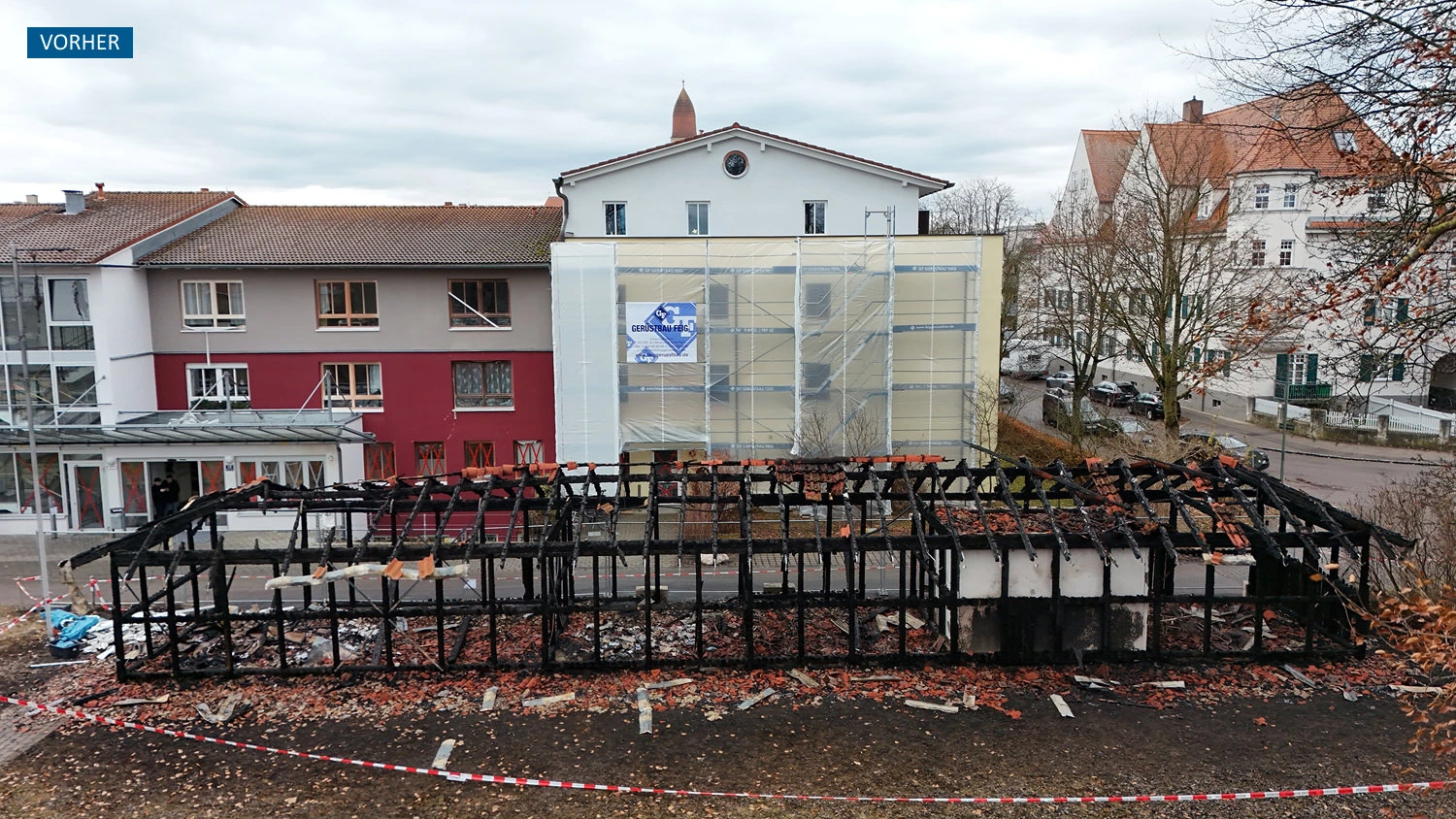 Sanierungsarbeiten im Außenbereich des Seniorenzentrums in Augsburg