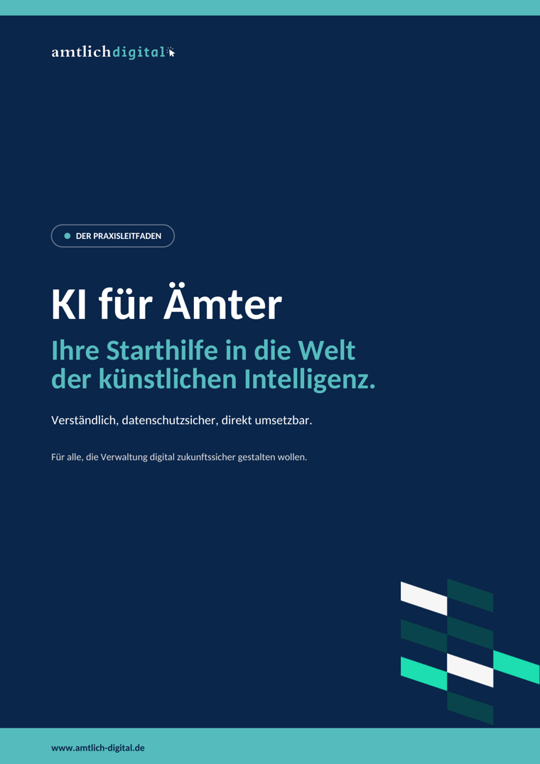 Titelseite des Praxisleitfadens KI für Ämter
