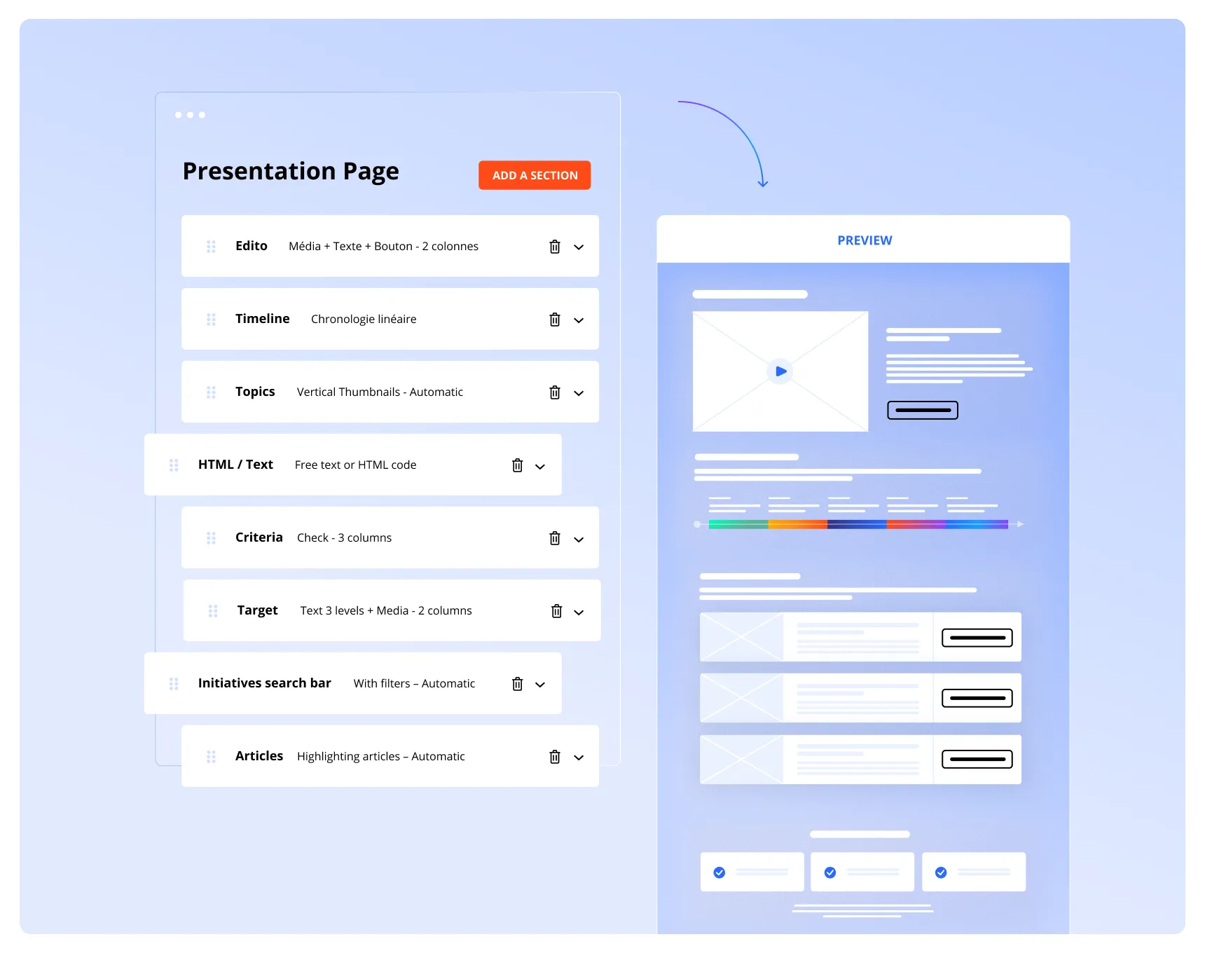 Landing Page Builder: Create and customize your challenge landing page.