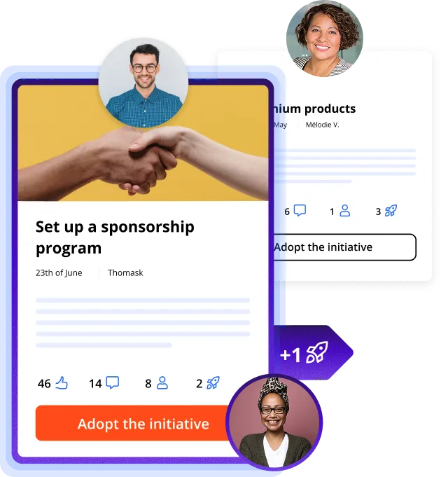 Collaborative SaaS interface for initiative adoption and deployment at scale.